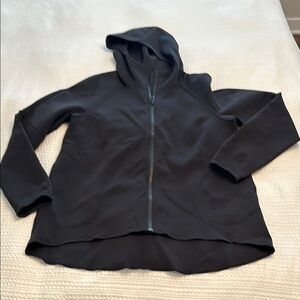 Black Hooded Zip-Up Jacket